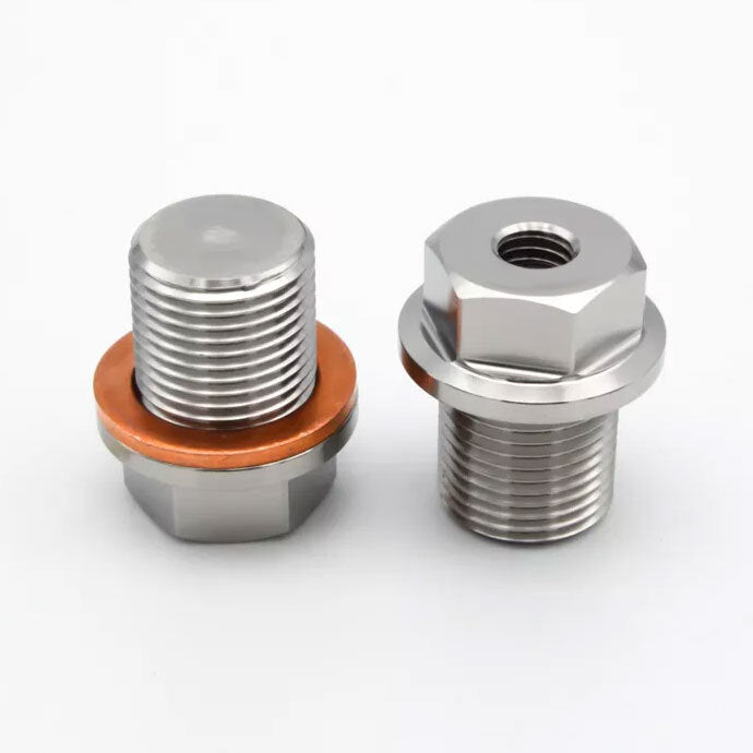 GR.5 TITANIUM ALLOY MAGNETIC ENGINE OIL DRAIN PLUG (BLACK)