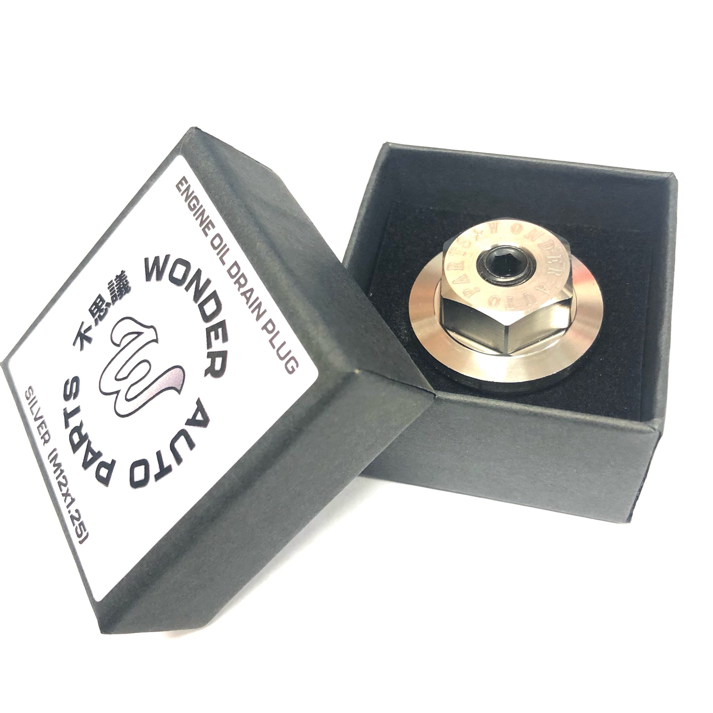 GR.5 TITANIUM ALLOY MAGNETIC ENGINE OIL DRAIN PLUG (BLACK)
