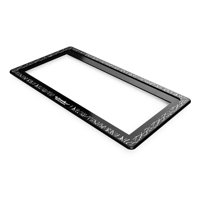 ENGRAVED "LIGHTNING" LICENSE PLATE FRAME SET